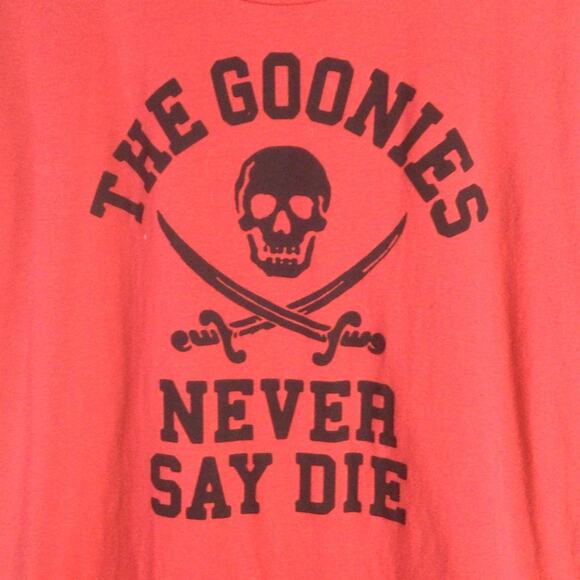 The Goonies Never Say Die movie T Shirt Red Black Large - Picture 2 of 4